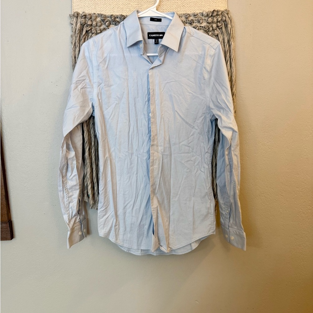 Express Men's Light Blue Shirt